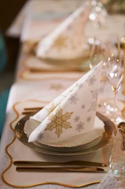 Servietten Im Dinnerformat>DUNI soft®-Serviette 40 x 40 cm Snowstars White