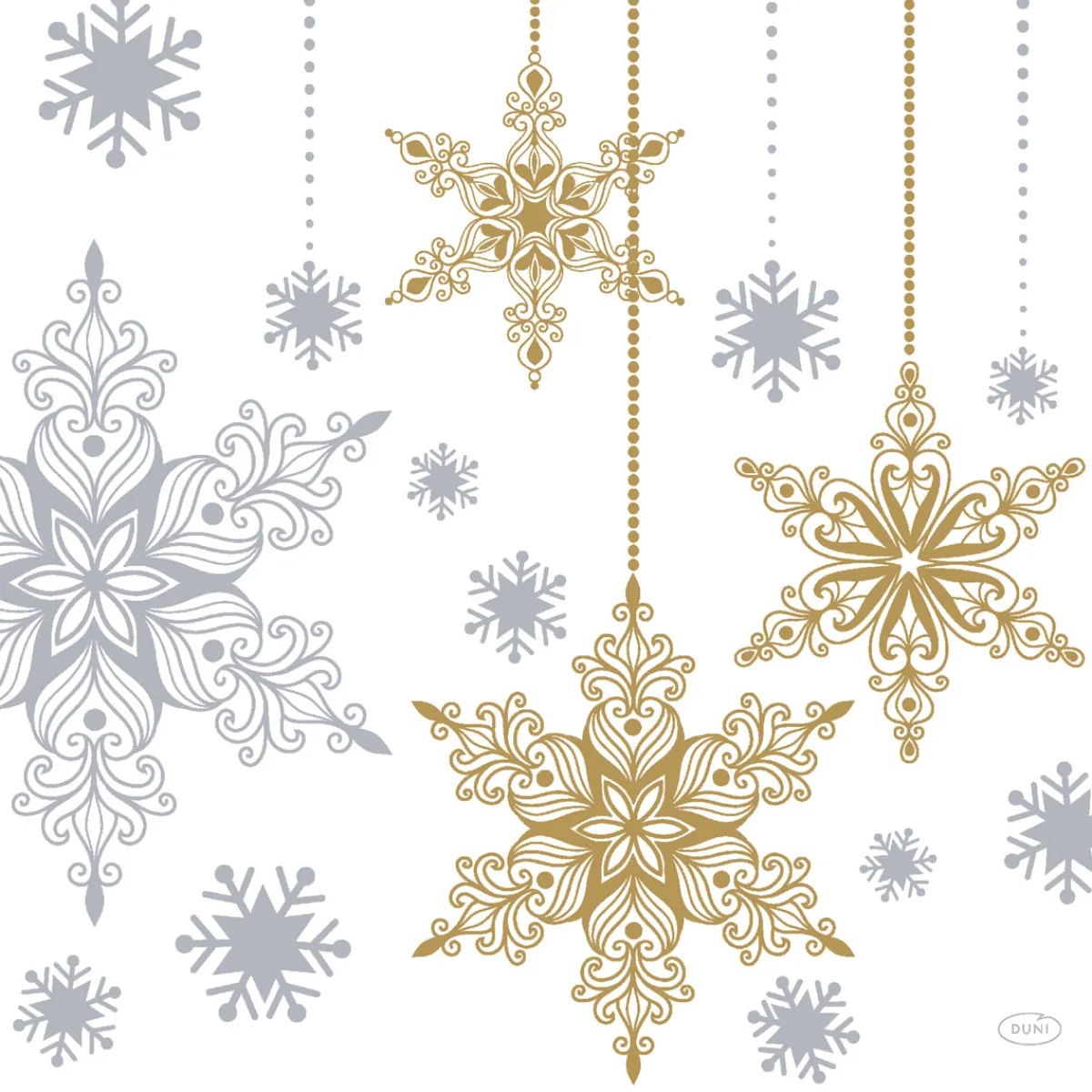 Servietten Im Dinnerformat>DUNI soft®-Serviette 40 x 40 cm Snowstars White