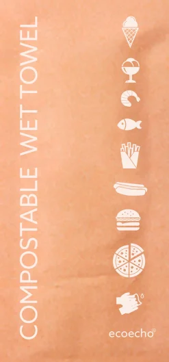 Feuchttücher>DUNI Erfrischungstücher 60 x 130 mm eco Brown