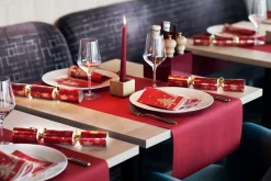 Tischläufer>DUNI Evolin® Tête-à-Tête-Tischläufer 0,41 x 24 m Bordeaux