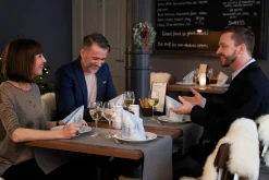 Tischläufer>DUNI Evolin® Tête-à-Tête-Tischläufer 0,41 x 24 m Granite Grey