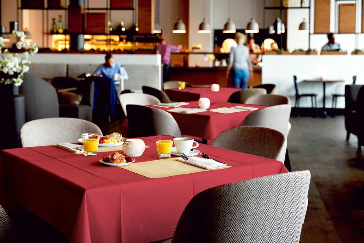 Tischdecken>DUNI Evolin®-Tischdecke 127 x 127 cm Bordeaux