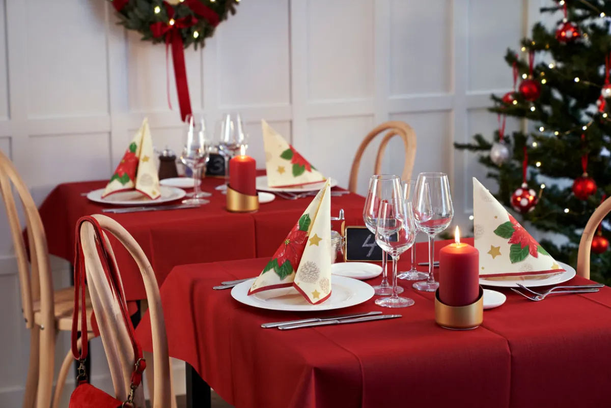 Tischdecken>DUNI Evolin®-Tischdecke 127 x 127 cm Bordeaux