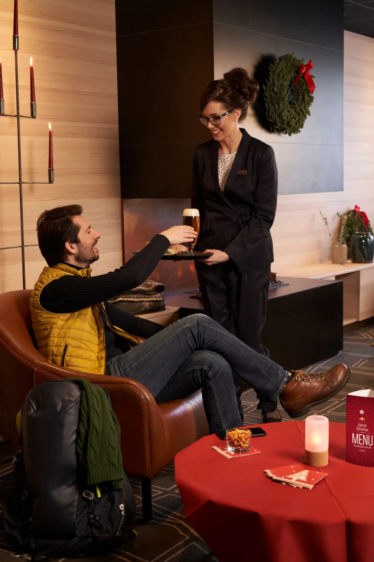 Tischdecken>DUNI Evolin®-Tischdecke rund Ø 180 cm Bordeaux