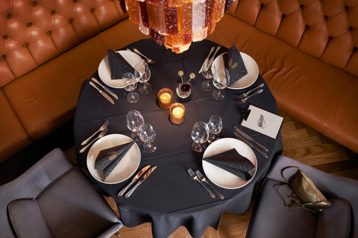 Tischdecken>DUNI Evolin®-Tischdecke rund Ø 180 cm Schwarz