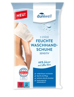 Duniwell Hygieneprodukte>DUNI Feuchte Waschhandschuhe 15 x 22 cm Weiß