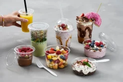 Plastikgläser Und -Becher>DUNI Flacher Deckel ohne 41/47/59 cl Transparent