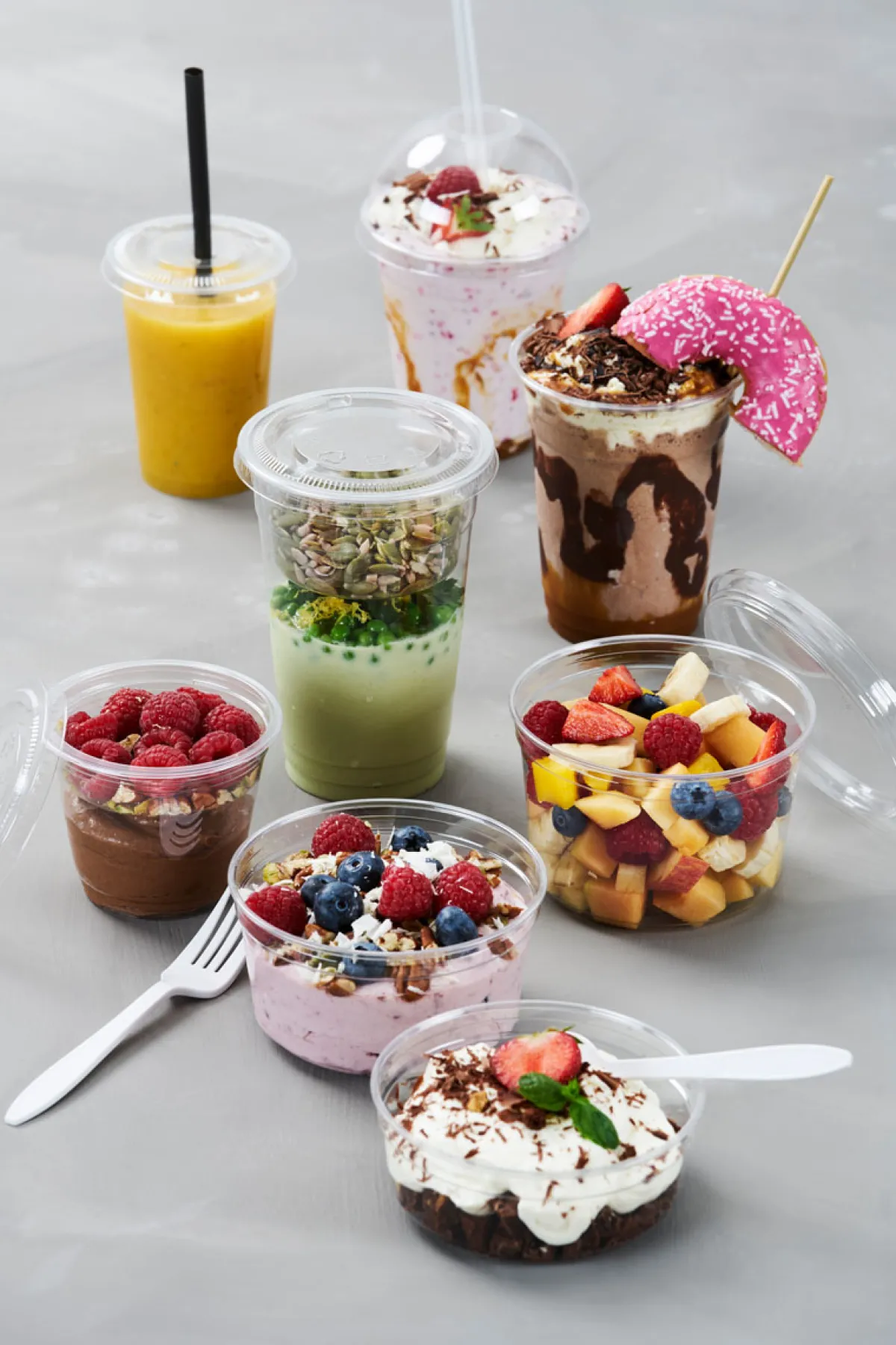 Plastikgläser Und -Becher>DUNI Flacher Deckel ohne 41/47/59 cl Transparent