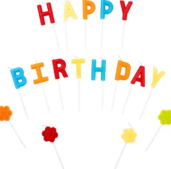 Geburtstagskerzen>DUNI Geburtstagskerzen, Buchstaben, sortiert 70 mm 6 Min. Bunt