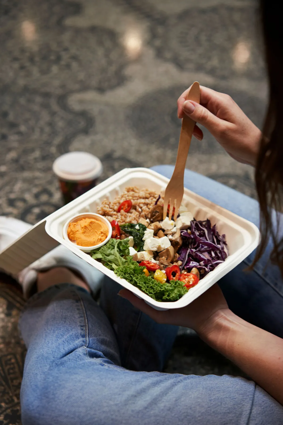 Holzbesteck>DUNI Grand Gabel 19 cm Natürlich