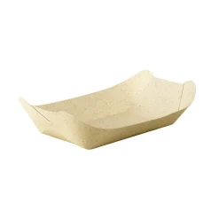 Pappteller- Und Schalen>DUNI Graspapier-Schale, Bloom Medium 230 x 140 x 60 mm Nature