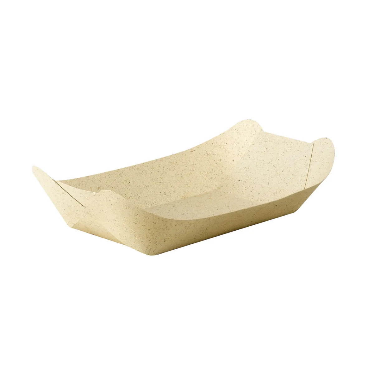 Pappteller- Und Schalen>DUNI Graspapier-Schale, Bloom Medium 230 x 140 x 60 mm Nature