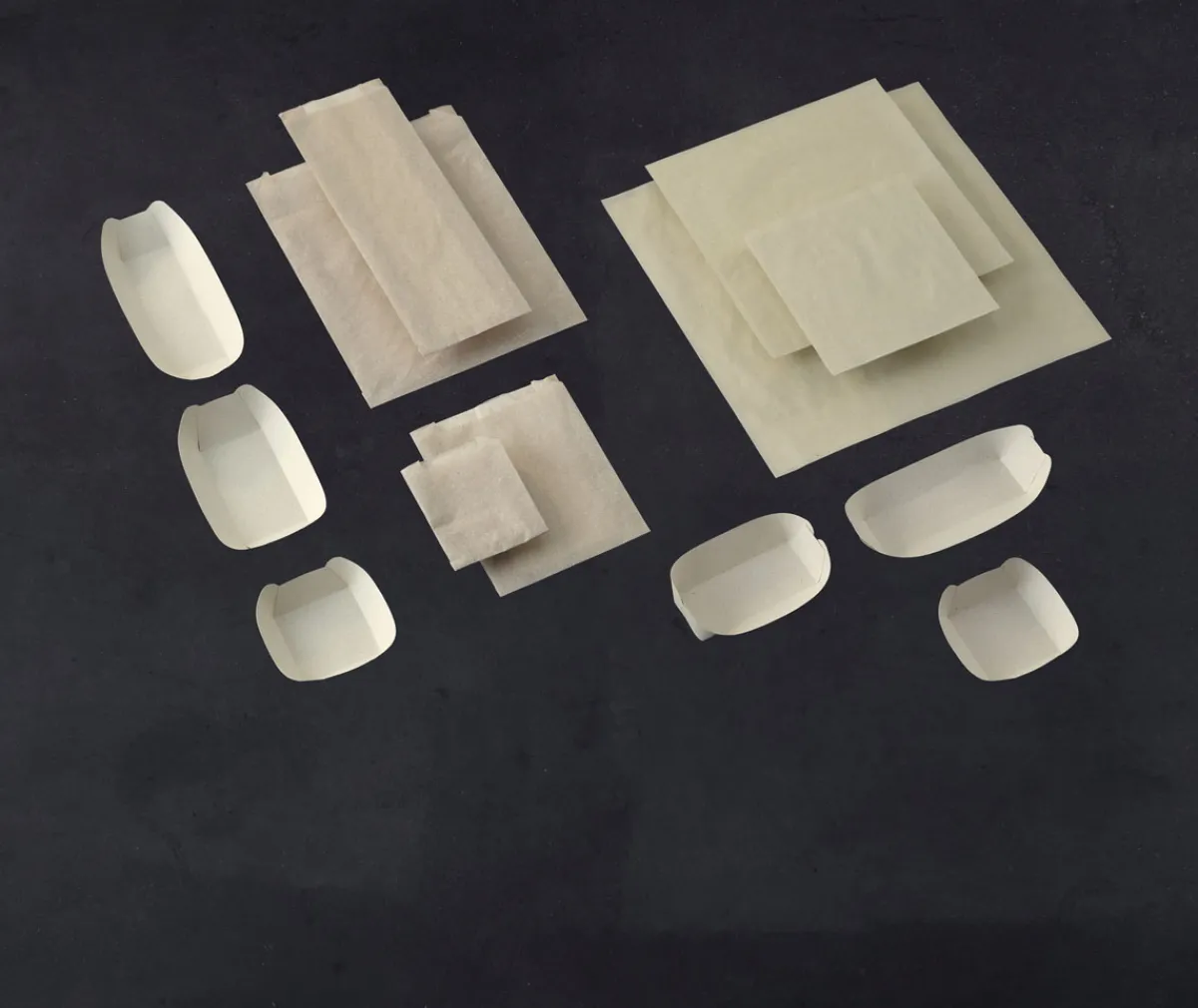 Pappteller- Und Schalen>DUNI Graspapier-Schale, Bloom Medium 230 x 140 x 60 mm Nature