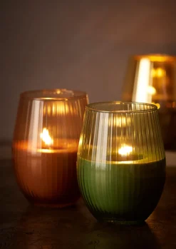 Outdoor-Kerzen>DUNI Kerzenglas Ritz 12,5 cm, ø 7,6 cm 55 Std. Braun