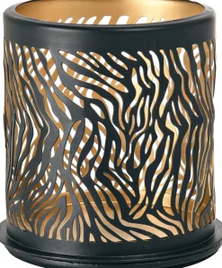 Kerzenhalter>DUNI Kerzenhalter Safari Zebra 75 x Ø 75 mm Schwarz