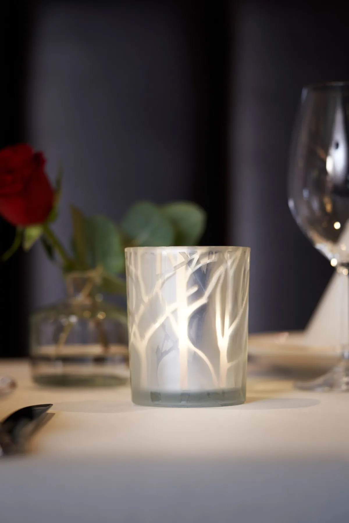 Kerzenhalter>DUNI Kerzenhalter Shimmer 100 x Ø 80 mm Weiß