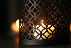 Kerzenhalter>DUNI Kerzenhalter Taj 8,9 cm Ø x13 cm Brushed Metal