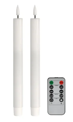 Led Leuchten>DUNI LED Antique Candle, 2xAAA batterien 245 x Ø 22 mm Weiß