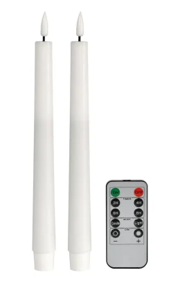 Led Leuchten>DUNI LED Antique Candle, 2xAAA batterien 245 x Ø 22 mm Weiß