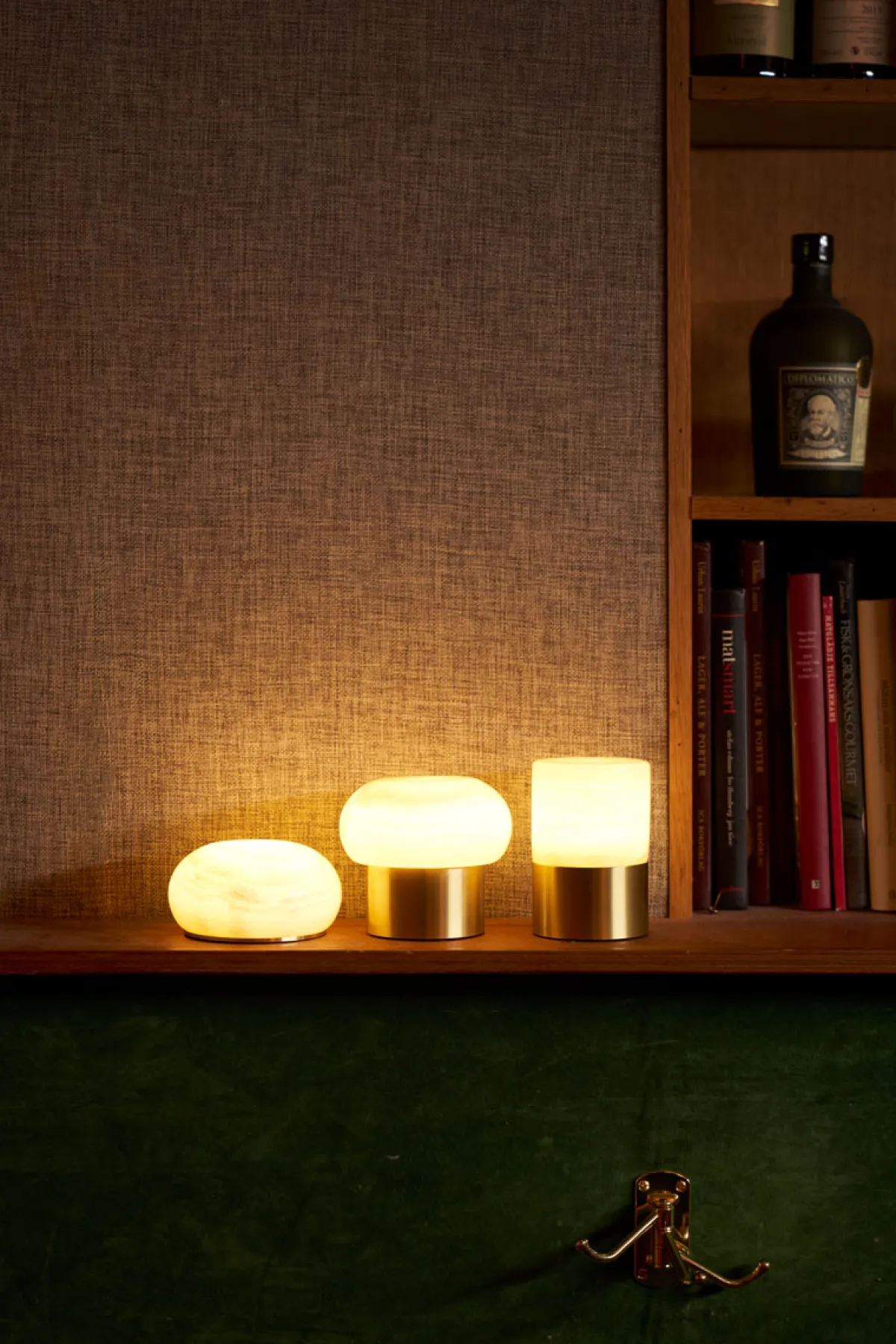 Led Lampen>DUNI LED Lamp Cordless Alaea 6 x Ø 11,5 cm 14 Std. Messing