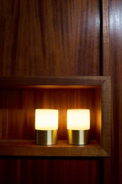 Led Lampen>DUNI LED Lamp Cordless Fleur 12,3 x Ø 8,2 cm 14 Std. Messing