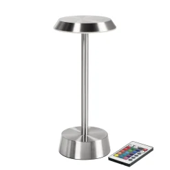 Led Lampen>DUNI LED Lampe kabellos Nour 26,3 x Ø 11,9 cm 14 Std. Silber