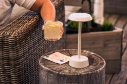 Led Lampen>DUNI LED Lampe kabellos Nour 26,3 x Ø 11,9 cm 14 Std. Sand