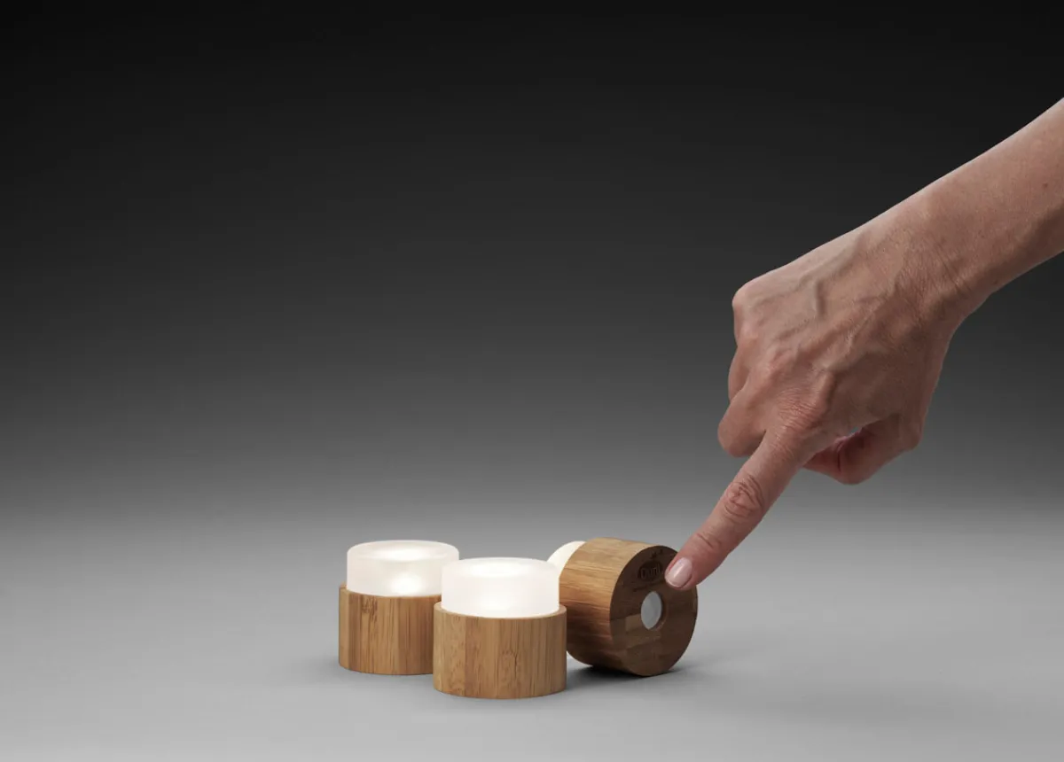 Led Lampen>DUNI LED Mini Lamp, Bambushalter 33 x Ø 57 mm Nature