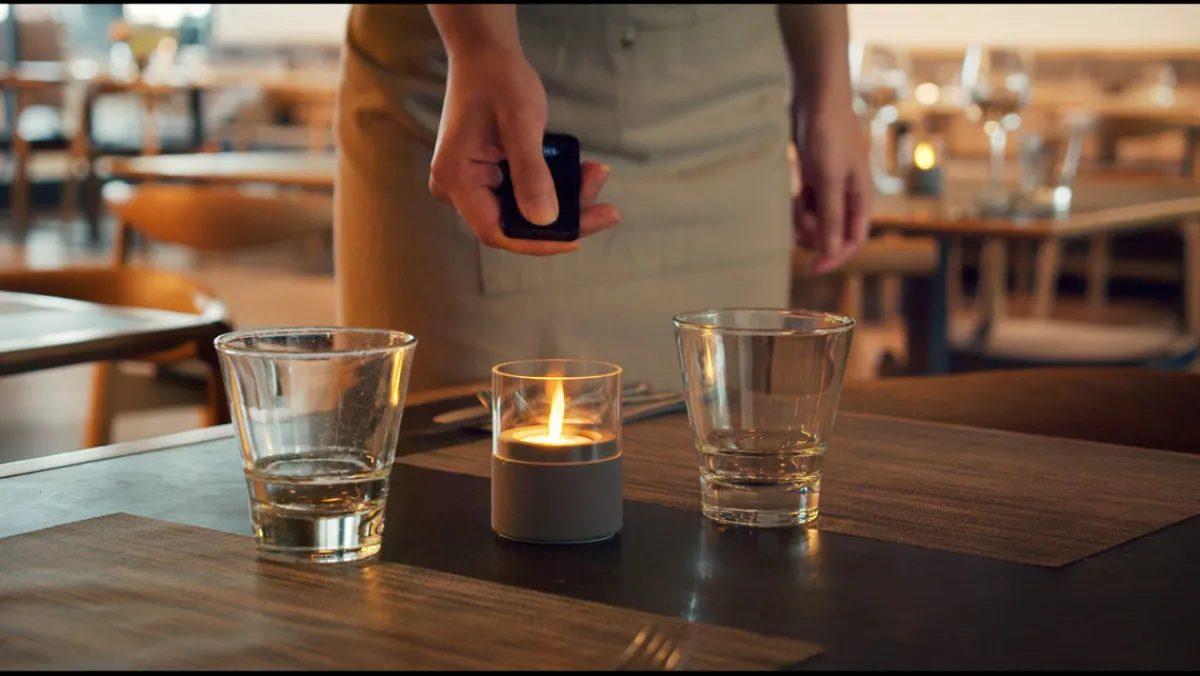 Led Leuchten>DUNI LED Set Moving Flame, wiederaufladbar, Warm White, 10 Stück 38 x Ø 36 mm 25 Std. Weiß