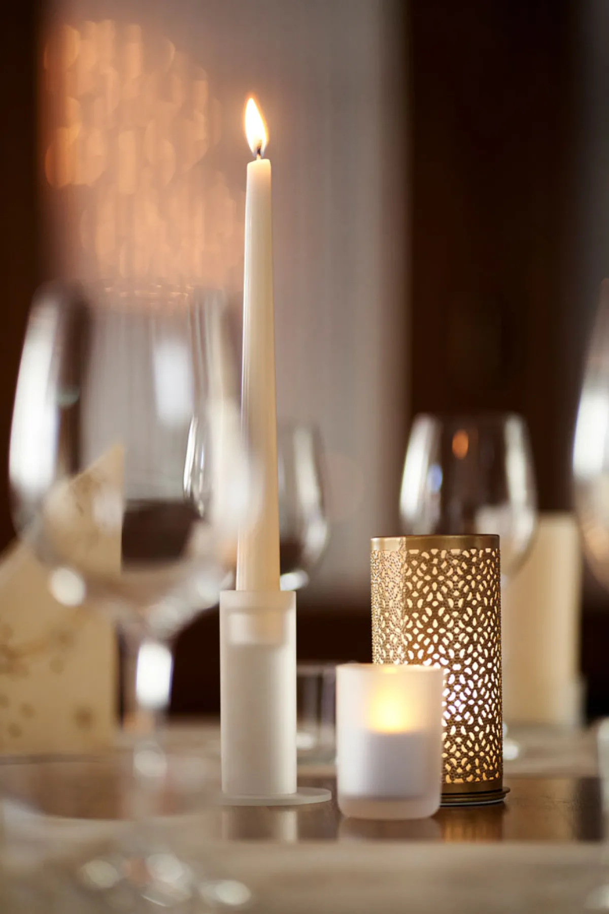 Stabkerzen>DUNI Leuchterkerzen, getaucht 245 x Ø 22 mm 7,5 Std. Schwarz