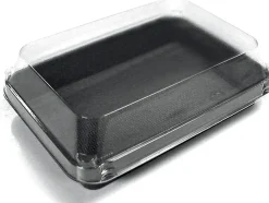 Boxen>DUNI Lunchbox 185 x 134 x 54 mm Schwarz ungeteilt