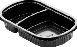 Boxen>DUNI Menübox 240 x 150 x 40 mm Schwarz 2-Teilung