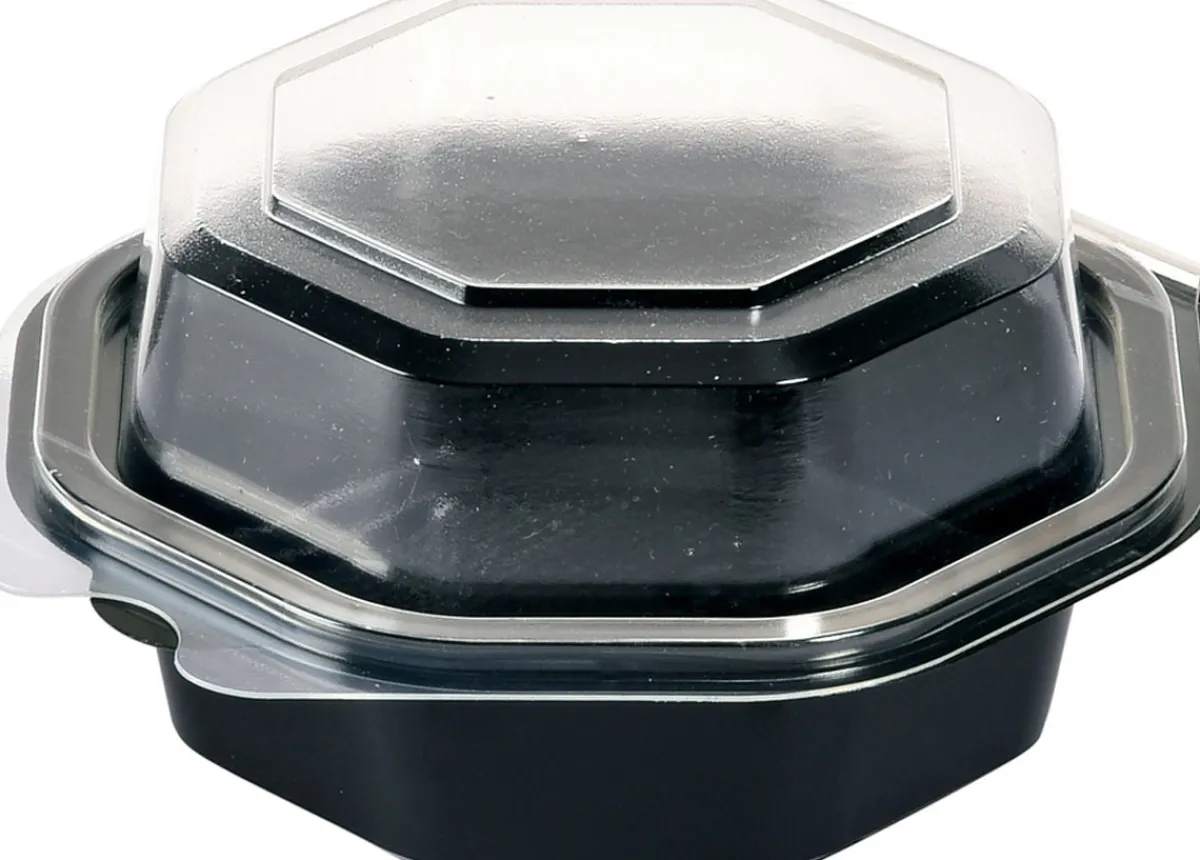 Schalen>DUNI Octaview® 118 x 118 x 60 mm Schwarz ungeteilt