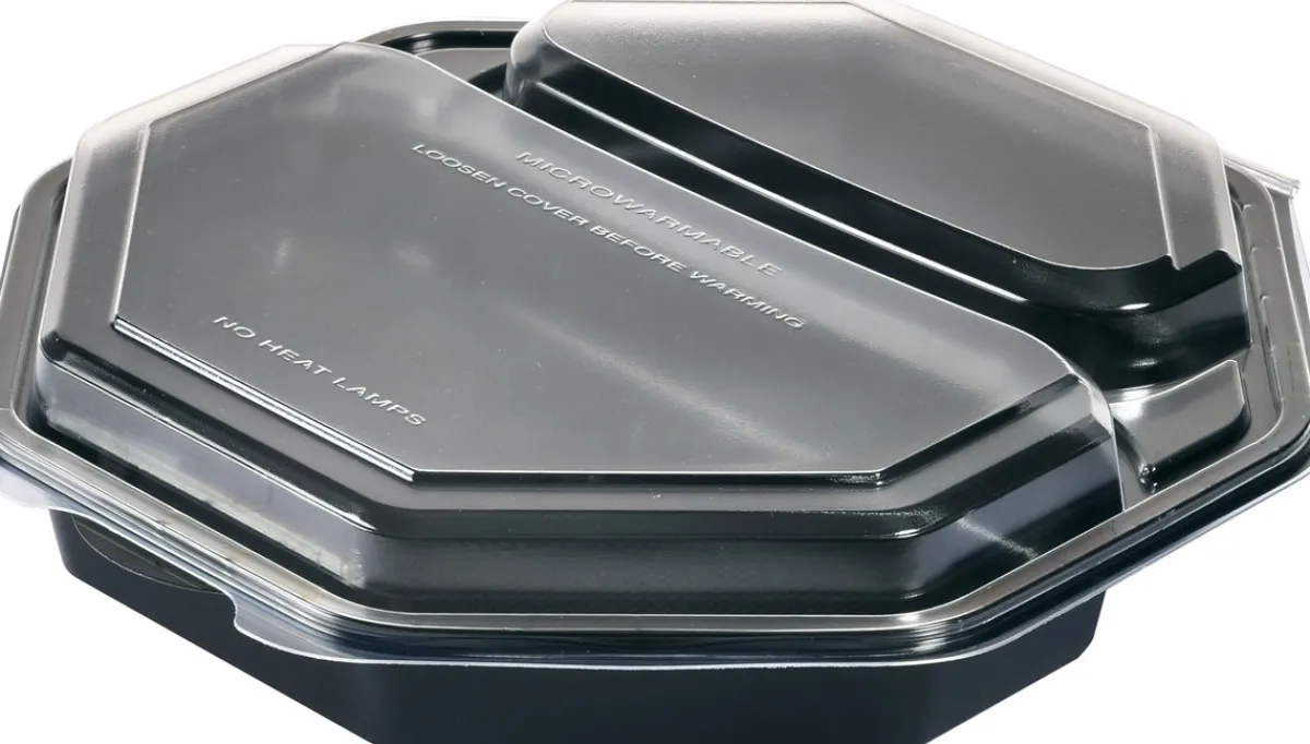 Schalen>DUNI Octaview® 230 x 230 x 50 mm Schwarz 2-Teilung