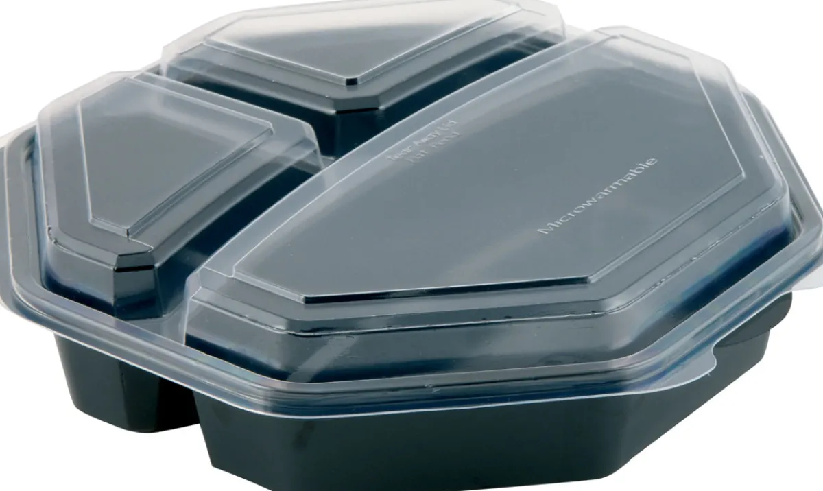 Schalen>DUNI Octaview® (C&C Packung mit 149872) 230 x 230 x 60 mm Schwarz 3-Teilung