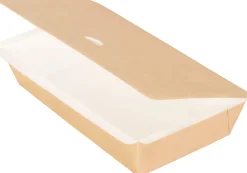 Siegelschalen>DUNIFORM Pappbox rechteckig, M 900 ml Braun ungeteilt