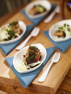 Amuse-Bouche>DUNI Piatto Bagasse 140 ml Weiß