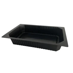 Siegelschalen>DUNIFORM PP-Schale 1/4 GN 265 x 162 x 50 mm Schwarz ungeteilt