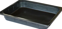 Siegelschalen>DUNIFORM PP-Schale 1/2 GN 325 x 265 x 50 mm Schwarz ungeteilt
