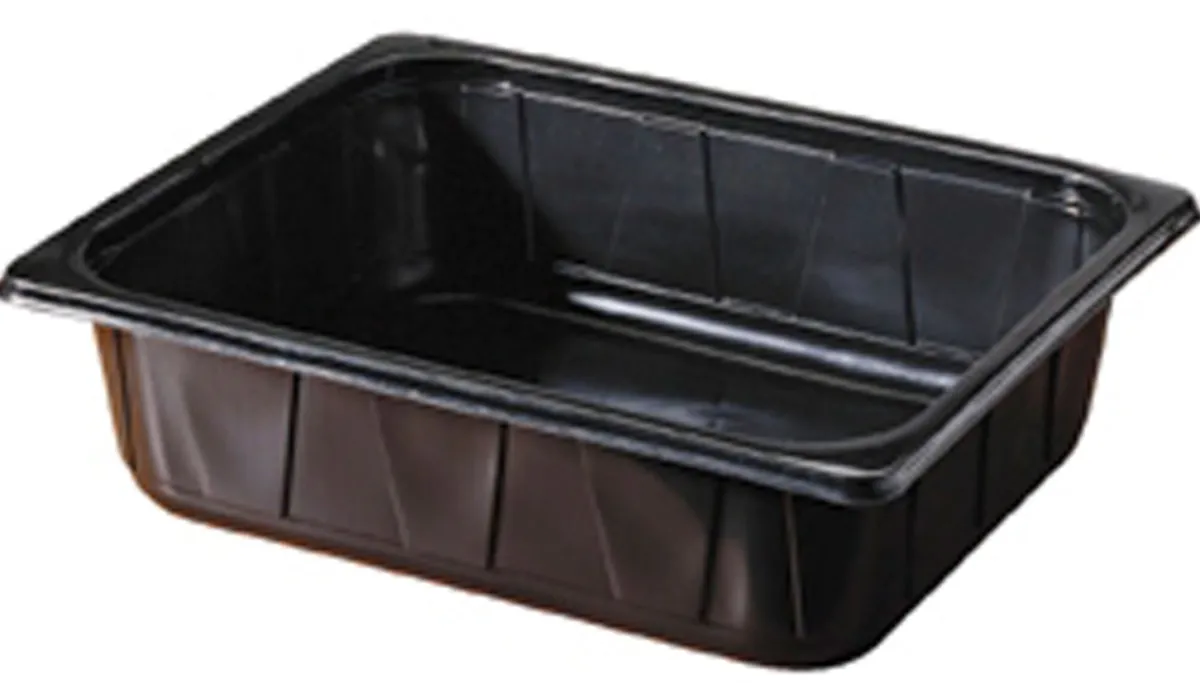 Siegelschalen>DUNIFORM PP-Schale 1/2 GN 325 x 265 x 80 mm Schwarz ungeteilt