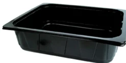 Siegelschalen>DUNIFORM PP-Schale 1/2 GN 325 x 265 x 60 mm Schwarz ungeteilt