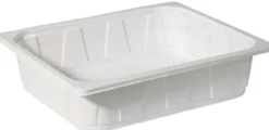 Siegelschalen>DUNIFORM PP-Schale 1/2 GN 325 x 265 x 80 mm Weiß ungeteilt