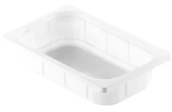 Siegelschalen>DUNIFORM PP-Schale 1/4 GN 265 x 161 x 60 mm Weiß ungeteilt