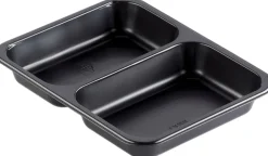 Siegelschalen>DUNIFORM PP-Schale Caterline 227 x 178 x 32 mm Schwarz 2-Teilung