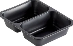 Siegelschalen>DUNIFORM PP-Schale Caterline 227 x 178 x 50 mm Schwarz 2-Teilung