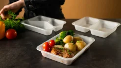 Siegelschalen>DUNIFORM PP-Schale Caterline 227 x 178 x 40 mm Transparent 2-Teilung