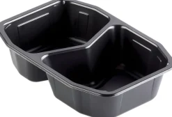 Siegelschalen>DUNIFORM PP-Schale HMR 215 x 148 x 50 mm Schwarz 2-Teilung