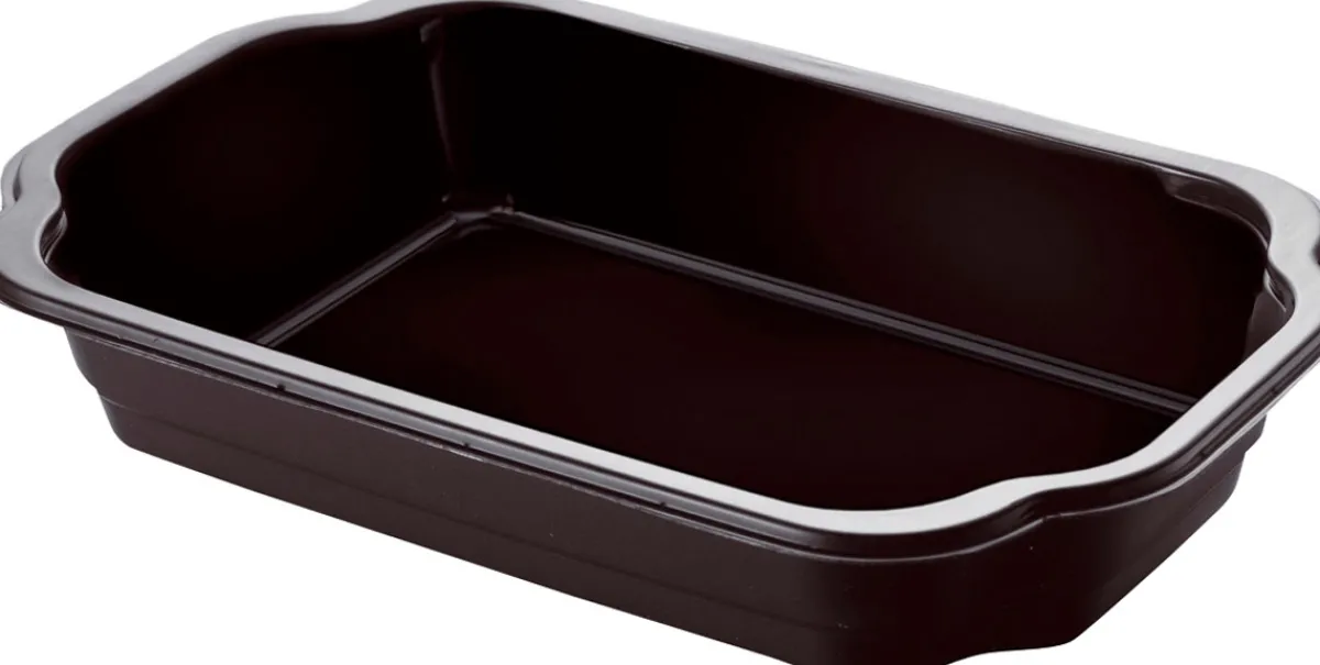 Siegelschalen>DUNIFORM PP-Schale Take-away 250 x 159 x 55 mm Schwarz ungeteilt