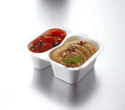 Siegelschalen>DUNIFORM PP-Schälchen 138 x 114 x 53 mm Weiß 2-Teilung