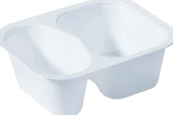 Siegelschalen>DUNIFORM PP-Schälchen 138 x 114 x 53 mm Weiß 2-Teilung